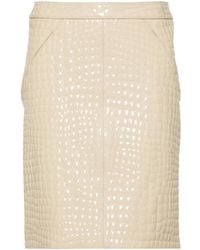 Tom Ford - Falda corta con efecto de piel de cocodrilo - Lyst