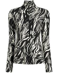Proenza Schouler - Audrey Marble-Print Top - Lyst