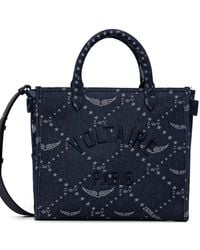 Zadig & Voltaire - Angel Monogram Denim Tote Bag - Lyst