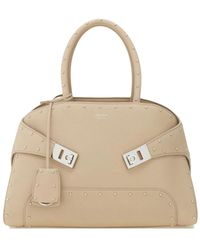Ferragamo - Strukturierte Tote Bag mit Nieten - Lyst