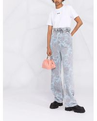 MSGM - Camiseta De Algodón Con Logo Estampado - Lyst