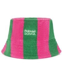 Paramidonna - Striped Bucket Hat - Lyst