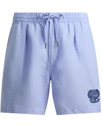 Polo Ralph Lauren - Wimbledon Drawstring Crest Linen Shorts - Lyst