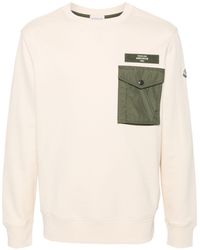 Moncler - Logo-Patch Cotton-Blend Sweatshirt - Lyst