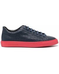 HIDE & JACK - Crocodile-Embossed Low-Top Leather Sneakers - Lyst