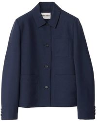 Miu Miu - Wool Single-Breasted Jacket - Lyst