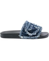 DIESEL - Sa-Slide D Denim Slides - Lyst