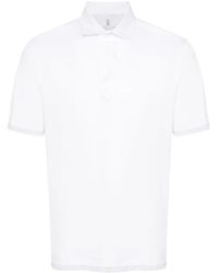 Brunello Cucinelli - Polo En Coton À Bords Contrastants - Lyst