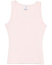 CASABLANCA - Ribbed-Knit Logo-Embroidered Tank Top - Lyst