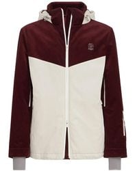 Brunello Cucinelli - Bonded Corduroy Hooded Mountain Jacket With Thermore Padding And Logo - Lyst