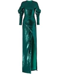 Genny - Sequin-Embellished Polyester Maxi Evening Dress - Lyst