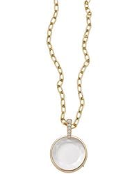 Loquet London - 18K Diamond Lyra Locket Necklace - Lyst