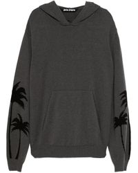 Palm Angels - Palm-Print Hooded Jumper - Lyst