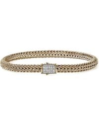 John Hardy - 14Kt Icon Gelbgoldarmband Mit Diamant - Lyst