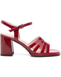 SERGIO MORETTI FIRENZE - Patent-Finish Strappy Sandals - Lyst