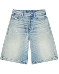 DIESEL - Short De-Sire En Jean À Effet Légèrement Délavé - Lyst
