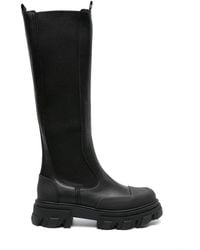 Ganni - Stitched High Chelsea Boot - Lyst