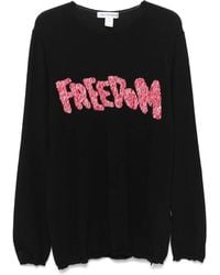 Comme des Garçons - Freedom-Embroidered Sweater - Lyst