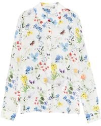 Alice + Olivia - Willa Printed Blouse - Lyst