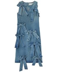 Ganni - Light Rigid Denim Dress - Lyst