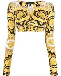 Versace - Camiseta corta con motivo Barocco - Lyst