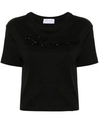 Blumarine - Camiseta con apliques de strass - Lyst