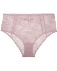 Love Stories - Floral-Lace High Briefs - Lyst