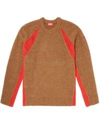 DIESEL - K-Lollo Ribbed-Panel Sweater - Lyst