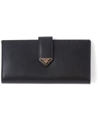 Prada - Large Leather Wallet - Lyst