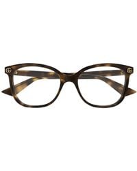 Gucci - Brille Mit Eckigem Gestell - Lyst