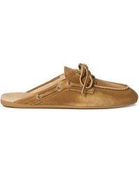 Miu Miu - Faded Suede Mules - Lyst
