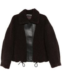 Sportmax - Chaqueta Con Hebilla En El Cuello De Pelo De Borrego - Lyst