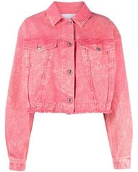 MSGM - Veste En Jean À Bords Francs - Lyst
