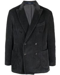 Drumohr - Double-breasted Ribbed Blazer - Lyst