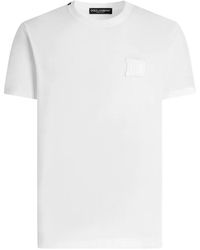 Dolce & Gabbana - Cotton T-Shirt With Patch - Lyst