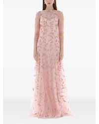 Dina Melwani - Crystal-Embroidered Maxi Dress - Lyst