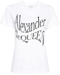 Alexander McQueen - Logo print crew neck t-shirts e polos - Lyst