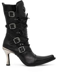 New Rock - Botas con tacón de 100 mm y hebilla - Lyst