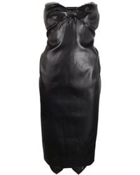 Saint Laurent - Strapless Mid-Length Dress - Lyst