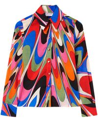 Emilio Pucci - Onde-print Cotton Shirt - Lyst