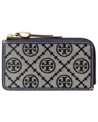 Tory Burch - T Monogram Romy Zip Card Case - Lyst