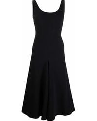 Ami Paris - Vestido midi acampanado sin mangas - Lyst