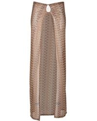 Palmacea - Zigzag-Knit Shell-Embellished Maxi Skirt - Lyst