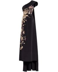 Saiid Kobeisy - One-Shoulder Floral-Embroidered Evening Dress - Lyst