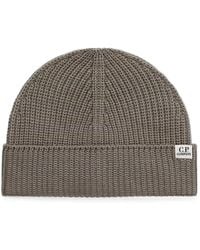 C.P. Company - Gorro De Canalé Con Parche Del Logo - Lyst