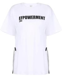 Elisabetta Franchi - Jersey T-Shirt With Drawstring - Lyst
