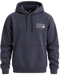 New Balance - Logo-Print Hoodie - Lyst
