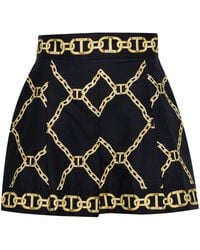 Twinset - Chain-Print Wide-Leg Shorts - Lyst