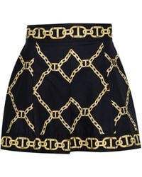 Twinset - Chain-Print Wide-Leg Shorts - Lyst