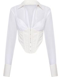 Dion Lee - Corset-bodice Long-sleeve Top - Lyst